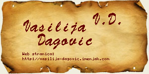 Vasilija Dagović vizit kartica